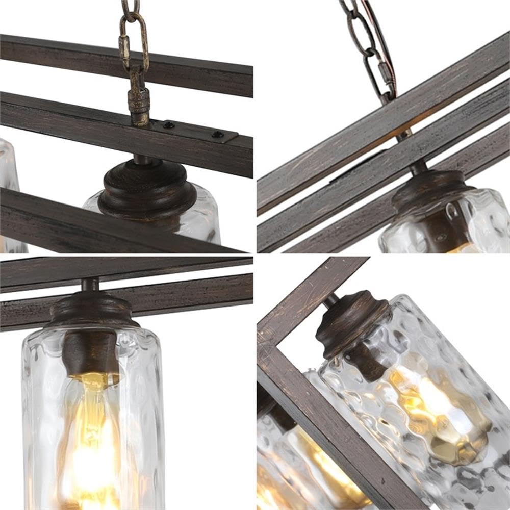 Chloe Lighting Farmhouse 4 Light Semi-Flush Fixture 24in Wide Glass Multicolor Model CH6H804AW42-DP5