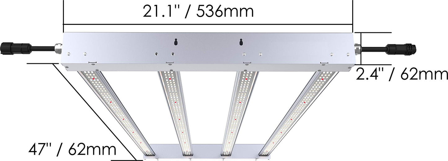 TotalGrow Full Spectrum LED Grow Light Fixture, 320W, 820 ?mol/s, 2.6 ?mol/J