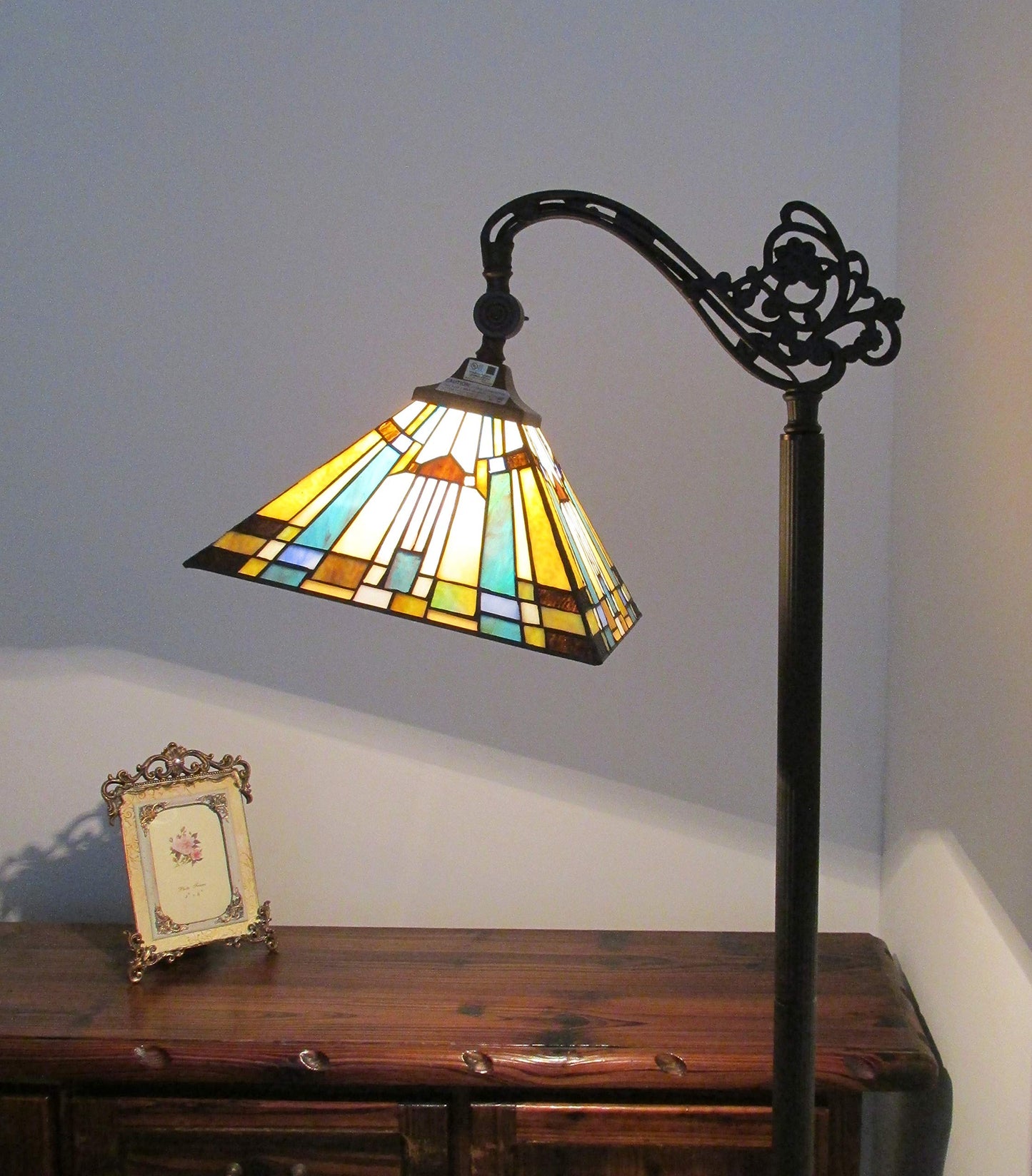 Chloe CH33293MS11-RF1 Floor Lamp, Glass, One Size, Multicolor